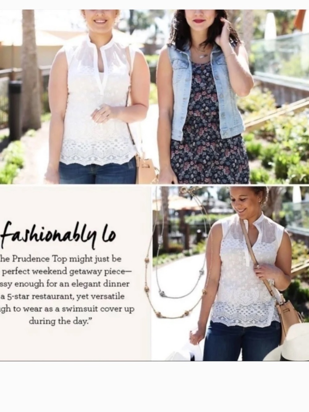 CAbi #5201 Prudence White Lace Mesh Sleeveless Tank Top Blouse Size Medium - Picture 4 of 13